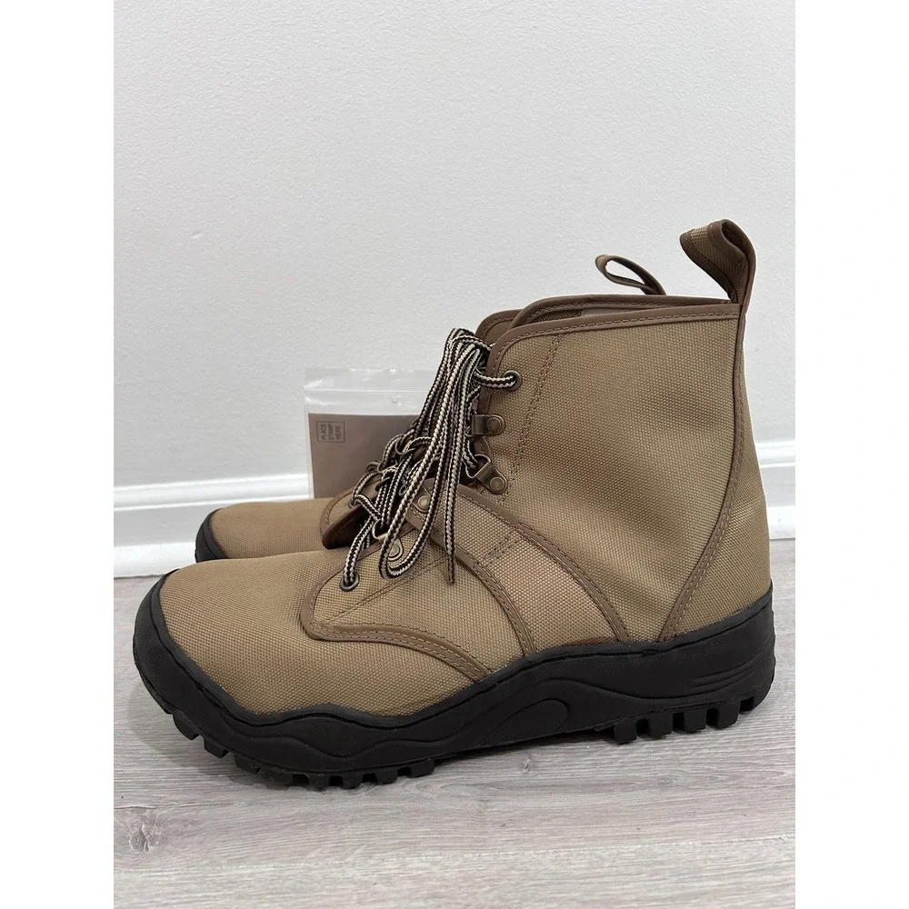 Hodgman 19212 Mens Beige Canvas Wading Boots High Top‎ Fishing Shoes Size 12 NEW